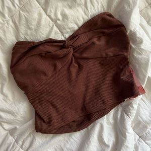 Brown tube top